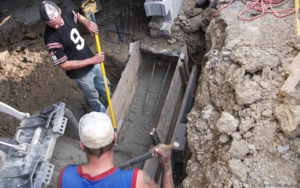 Underpinning/basement lowering